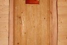 Дверь в парную ручной работы из  состаренной  кедровой сосны (сибирский кедр)